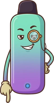 Nik the vape villain pointing down at the download button